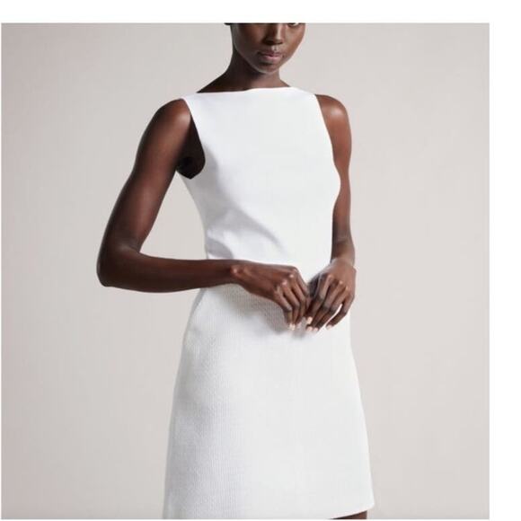 Ted Baker ANITRA WHITE Mini Dress open back size 3 USA size 8 - Picture 14 of 14